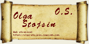 Olga Stojšin vizit kartica